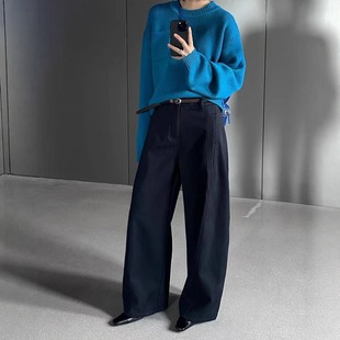 1韩版 加绒休闲裤 时尚 女冬季 宽松休闲高腰显瘦阔腿裤 TOP约澜83113