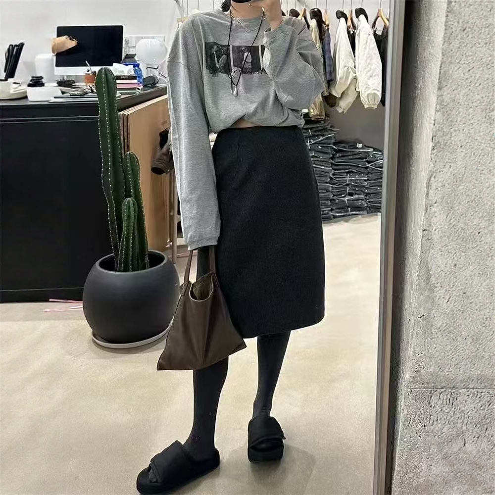 高腰显瘦气质半身裙女