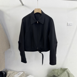 韩版宽松休闲百搭短款小众设计感外套女春季机车风夹克潮QM26W818