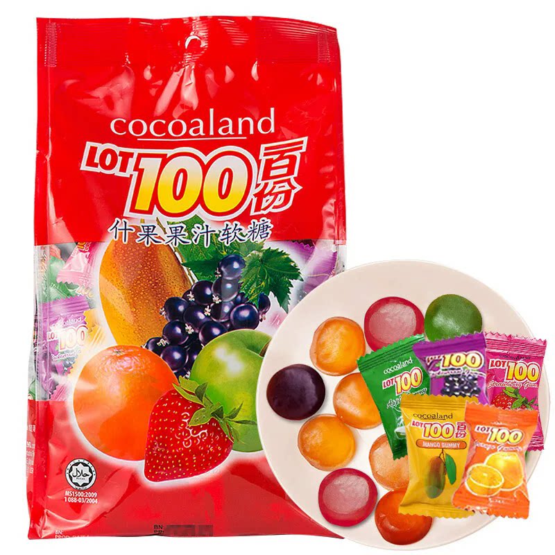 百份100果汁软糖（凝胶糖果）150g