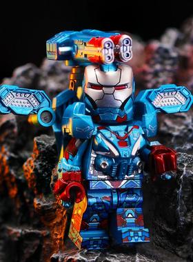 战争机器Mark5复仇者联盟超级英雄钢铁侠爱国者积木人仔玩具MOC
