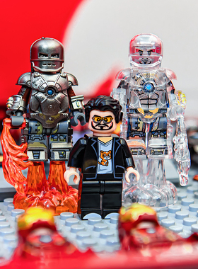 钢铁侠战衣M1MK85积木书MOC人仔蜘蛛侠机甲托尼男孩拼玩具第三方