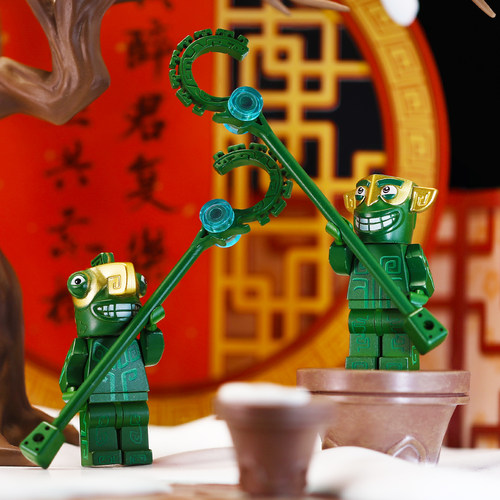 结界兽概念神哪吒之魔童闹海敖丙第三方积木人MOC玩具适用于乐高