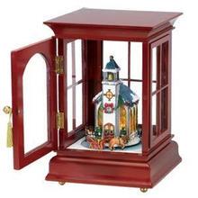 包邮美国Mr Christmas正版复古木质音乐盒治愈系手工圣诞节音乐盒