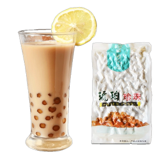 创实琥珀珍珠粉圆 奶茶珍珠豆 波霸珍珠奶茶原料500g木薯珍珠