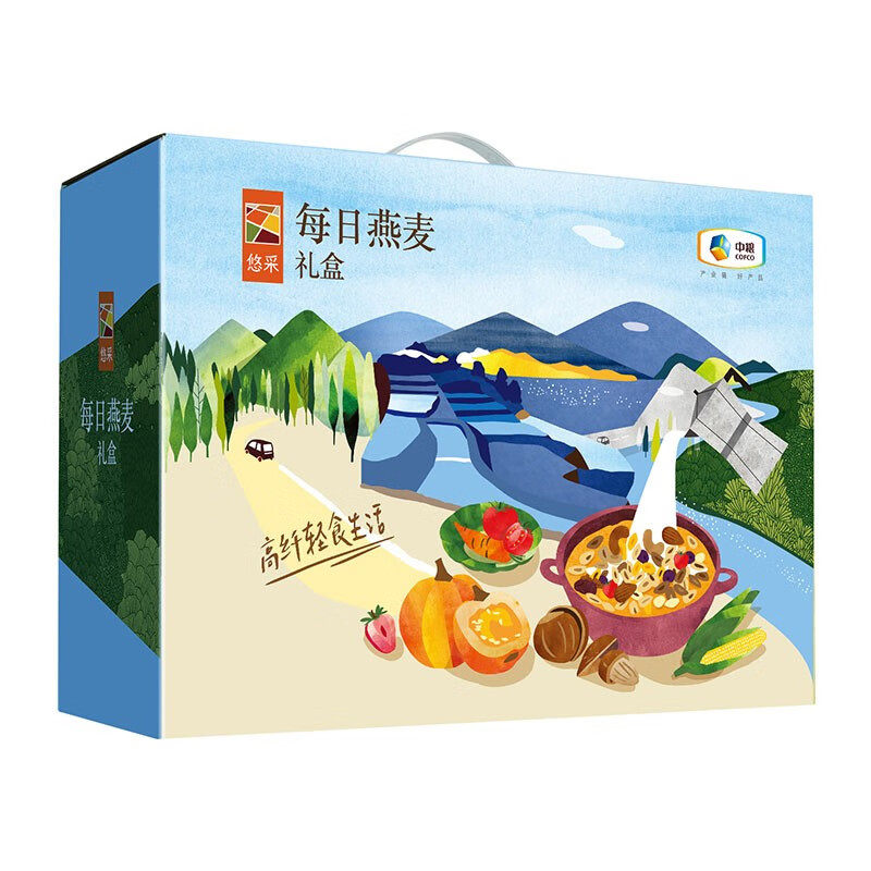 中粮悠采每日燕麦礼盒小包装麦片即食+五谷+果蔬燕麦片900g30小包,咖啡/麦片/冲饮,水果/坚果混合麦片,淘宝优惠券,粉丝福利购,淘宝优惠卷