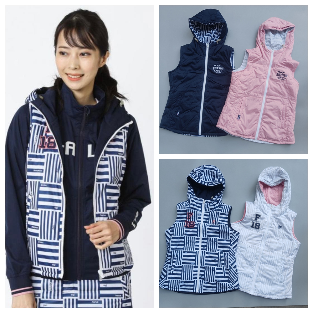 双面穿高尔夫女装秋冬马甲坎肩