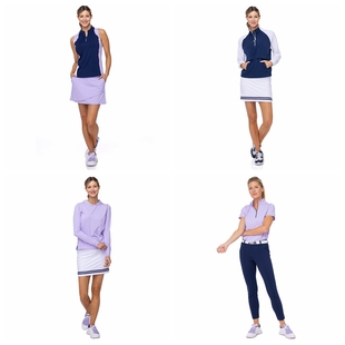 子运动套装 九紫离火高尔夫女装 t恤裙长裤 polo长袖 速干网球服 短袖