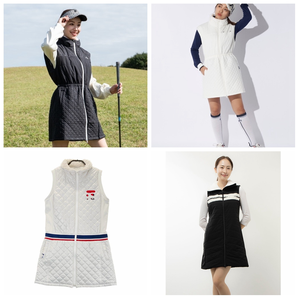 高尔夫连衣裙秋冬夹棉外套长款