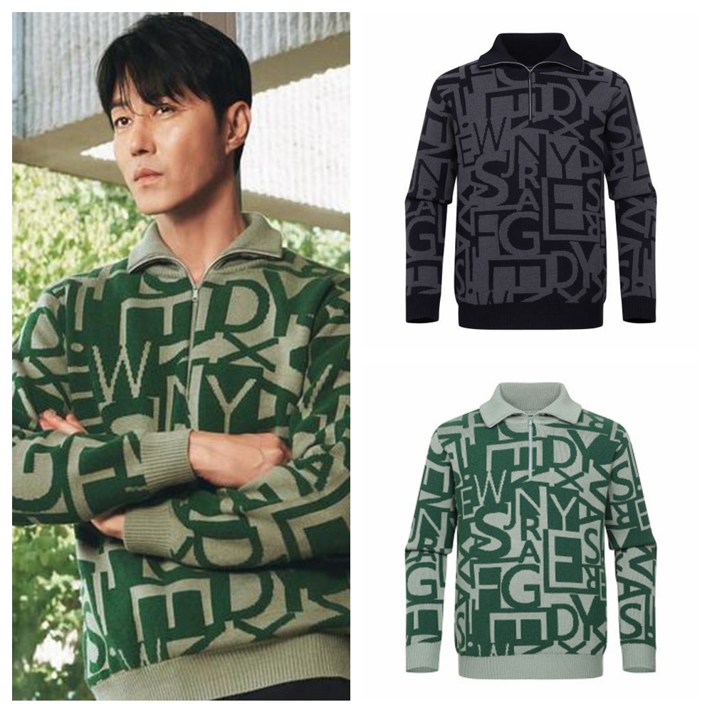 秋冬韩国高尔夫男装针织衫毛衣外套厚实内有防风层运动速干衣服,运动服/休闲服装,高尔夫球服,淘宝优惠券,粉丝福利购,淘宝优惠卷