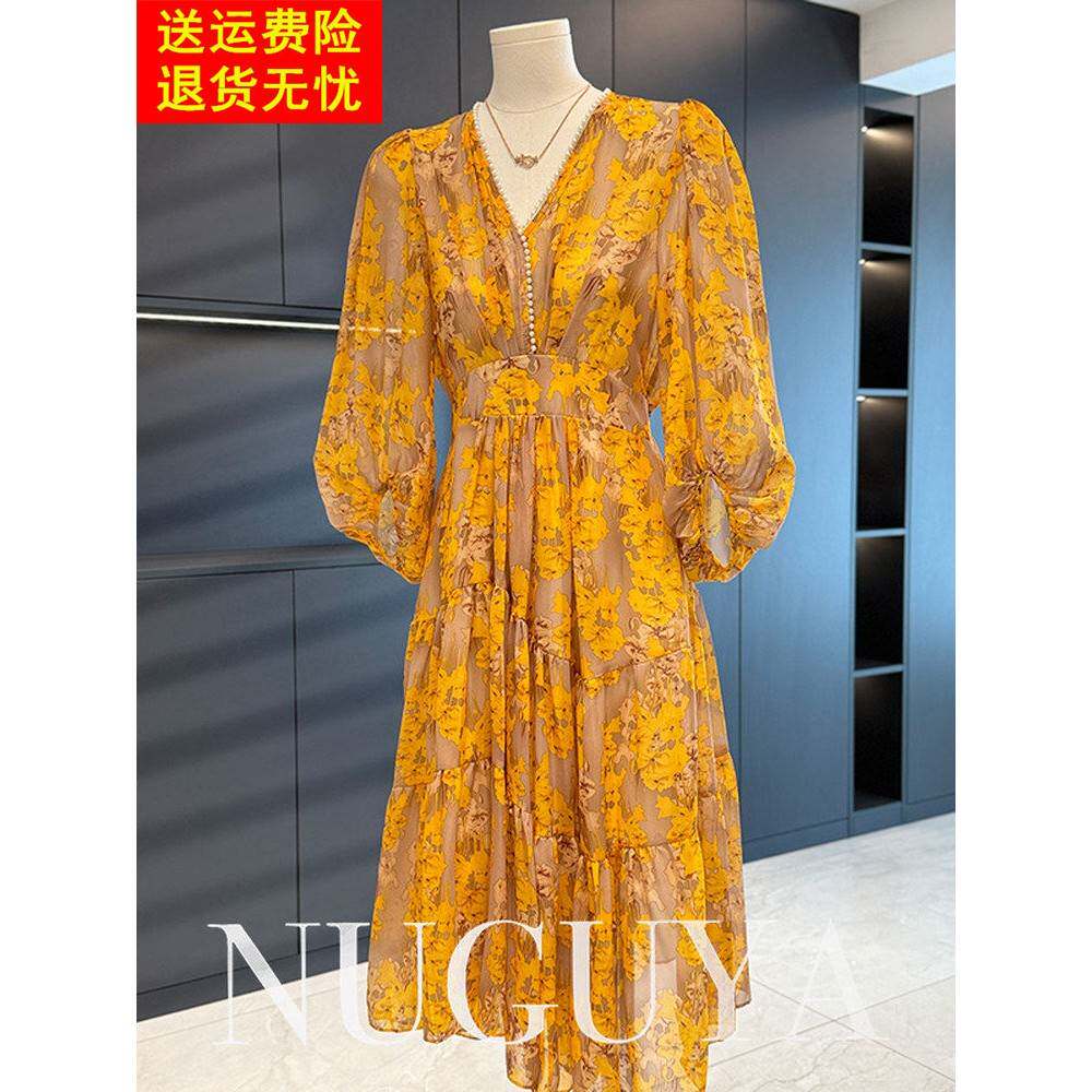 时尚休闲妈妈服雪纺连衣裙夏季女式短袖新款百搭中年宽松裙