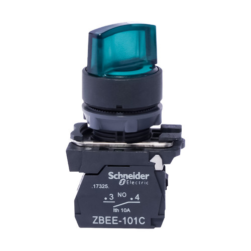 原装正品 施耐德带灯二位旋钮 ZBEE-101C 2档自锁 24V 220V