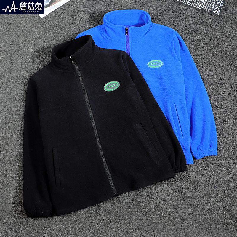 胖男童春秋款摇粒绒外套加肥加大