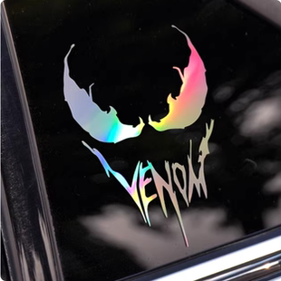 毒液Venom车贴动漫复仇者联盟漫威摩托电动车创意车身改装 饰贴纸
