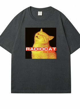 原创摇滚周边致敬Radiohead收音机头音乐the bends短袖厚T恤2025