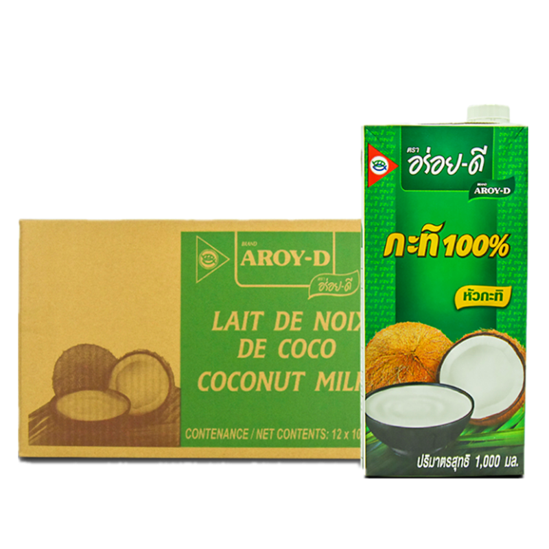 安来利进口椰浆1L*12盒整箱 阿莱丽商用椰奶椰汁西米露奶茶店专用