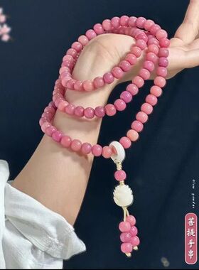 国风禅意复古毛衣链菩提吊坠项链女新中式高级感长款配饰叠戴颈链