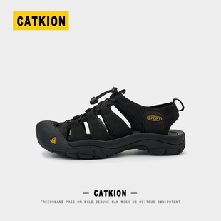 男款 男48大码 夏季 钓鱼透气包头凉鞋 涉水溯溪鞋 美国CATkion沙滩鞋