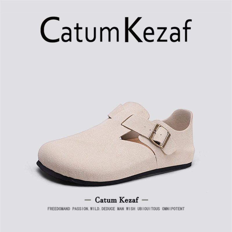 美国CatumKezaf全包勃肯鞋女2025新款秋季厚底增高一脚蹬博肯单鞋