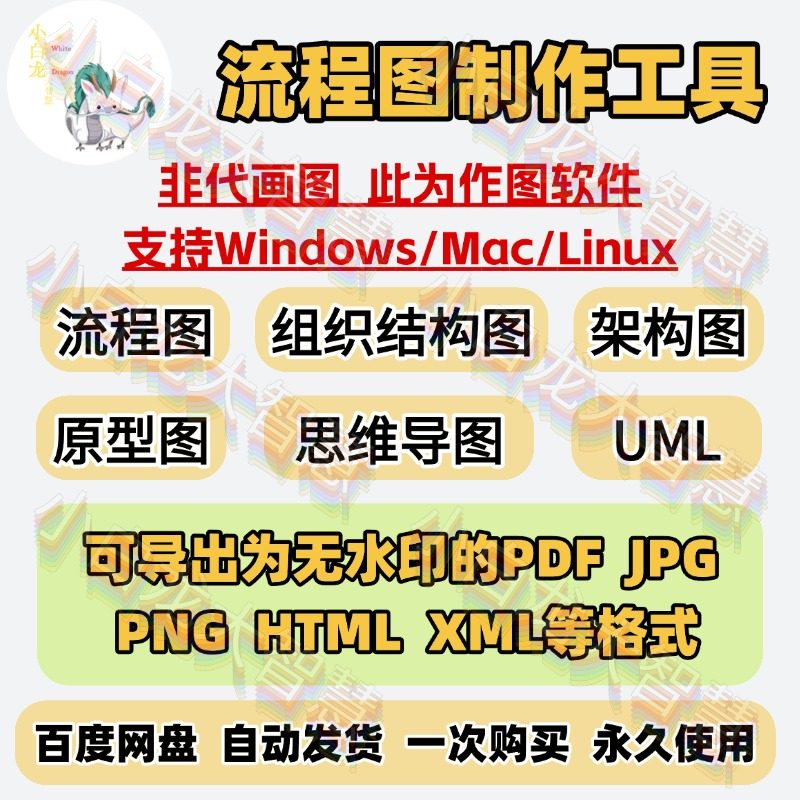 流程图UML架构原型数据图表格快速制作设计生成免费工具电脑软件