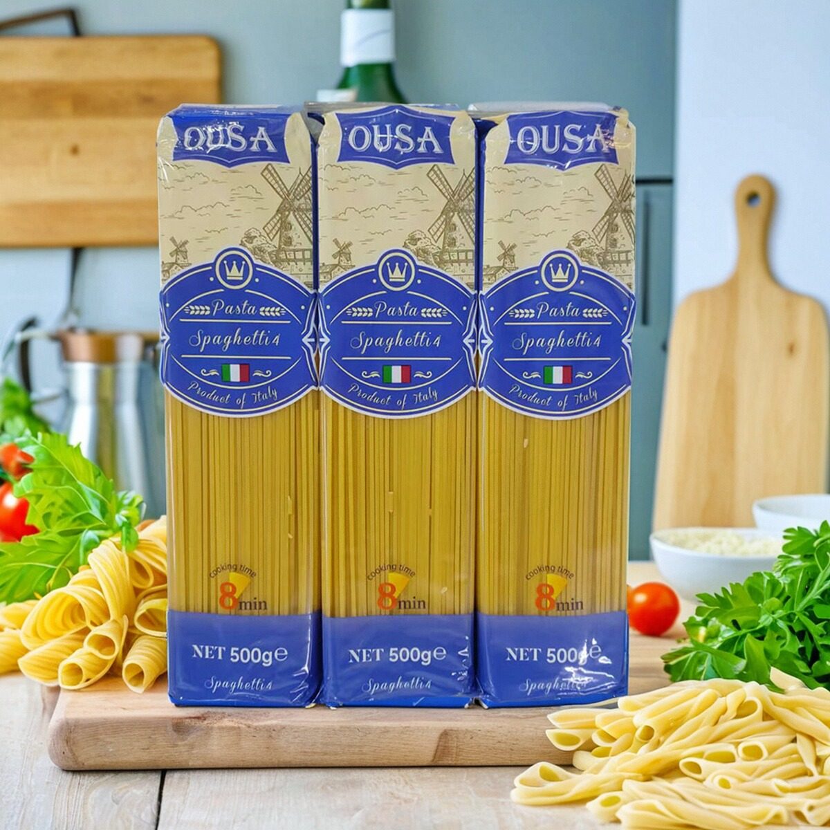 意大利原装进口欧萨意粉4#意面直面条家用速食通心粉儿童早餐500g,粮油调味/速食/干货/烘焙,意大利面,淘宝优惠券,粉丝福利购,淘宝优惠卷