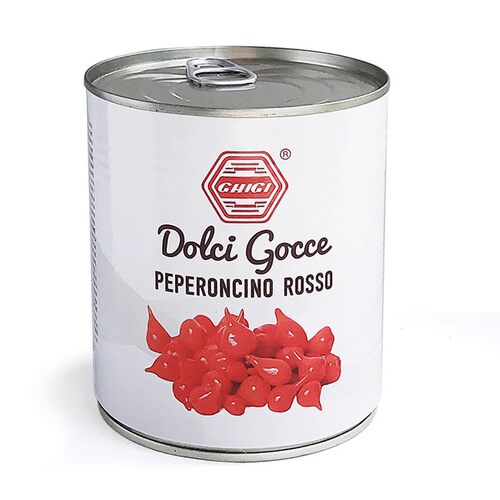水滴辣椒珗唛牌水滴形甜红辣椒黄辣椒酸甜眼泪罐头西餐披萨配菜用