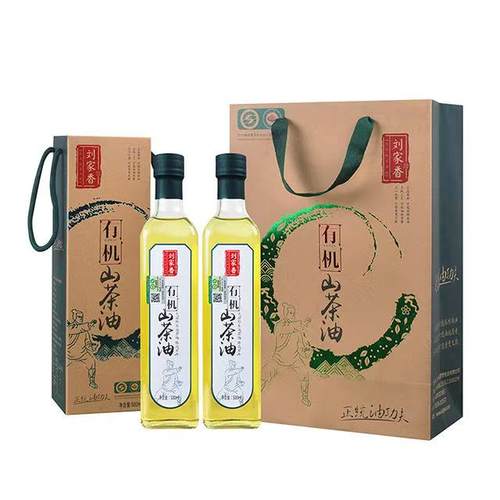 刘家香压榨一级山茶油纯素礼盒装