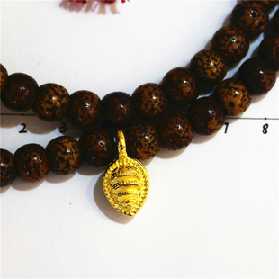 999足金24k纯黄金配件隔片现货纯金记数侧挂大号法螺卡子古法铸造