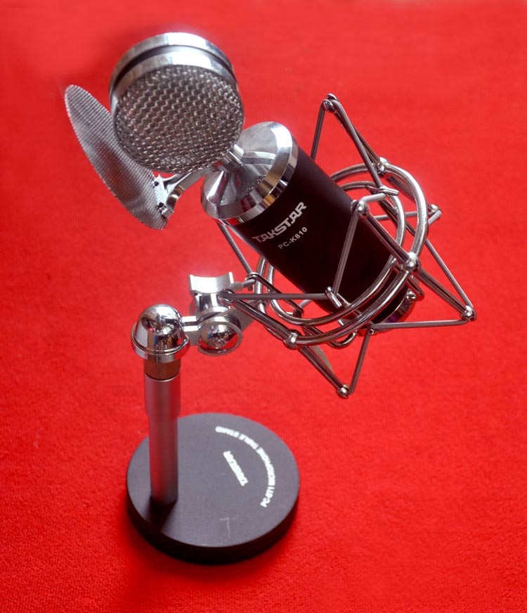 takstar/得胜 pc-k810直播设备电脑k歌声卡直播电容麦 音频接口