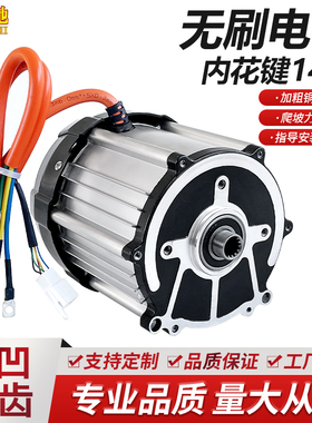 电动三轮车电机14齿内花键纯铜无刷直流48v800w1000w1200w1500w