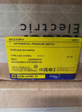 SQUARE-D压力开关9012GGW-4 全新原装正品现货【询价】