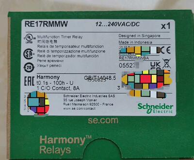 施耐德时间继电器 RE17RMMW 多功能延时，全新原装正品【询价】