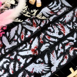 月海研究所 有只鸽子 飞鸟白鸽白羽咕卡流麻滴胶手帐pet胶带贴纸