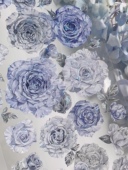 Palette 咕卡流麻手帐pet胶带分装 暮山紫 百搭低调灰蓝色花花