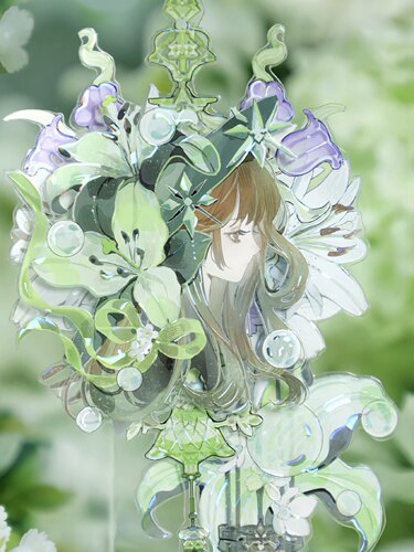 Shine工作室 夏绿 绿色清新人物花花搭配咕卡流麻手帐pet胶带分装