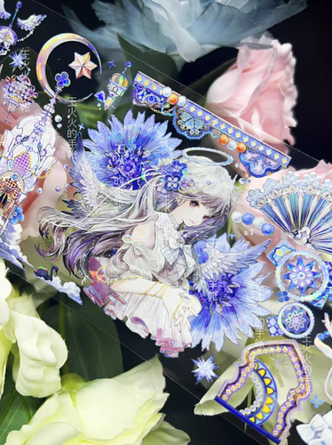 Studio VI 星夜奇谭 西方奇幻童话人物白狮咕卡流麻手帐pet胶带