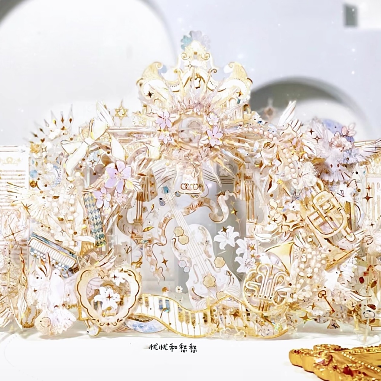 Menu手帐 圣乐之殿圣鸽逐星华丽音符白鸽星辰咕卡吧唧手帐pet胶带