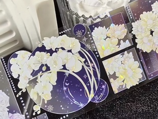 咕卡流麻手帐pet胶带分装 wines满园芳菲 淡雅花花百搭背景