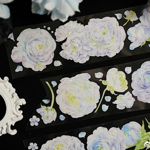 Likey暗夜花蝶紫夜梦蝶水色天晴蜜香绽放咕卡流麻手帐pet胶带分装