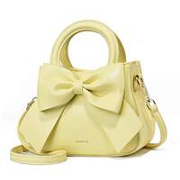 2026 Niche design new women's bag Spring/Summer Small bag, bow hand-held small square bag, Korean style simple crossbody bag thumbnail 4