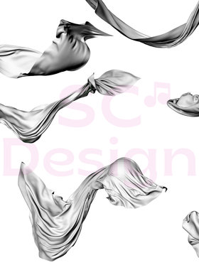 布料飘带丝带丝绸建模模型素材c4d/obj/nomad/rhino/犀牛/zbrush