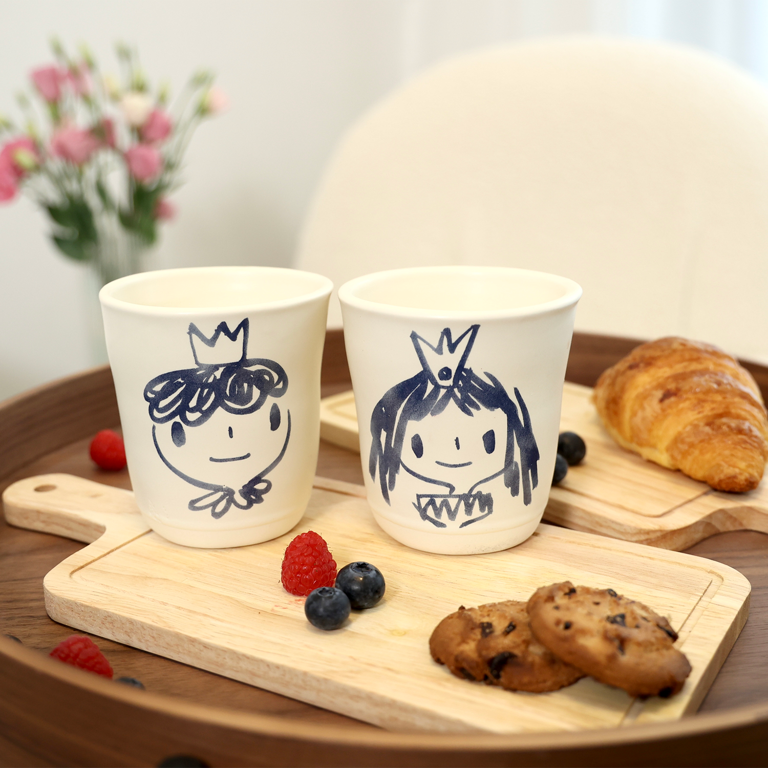 brut cake 情侣设计风马克水杯100次微笑对杯圣诞治愈情人节礼物