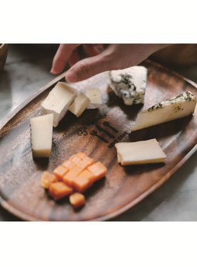 【上新特惠】Brut Cake原创微笑相思木异形平盘点心水果家用托盘