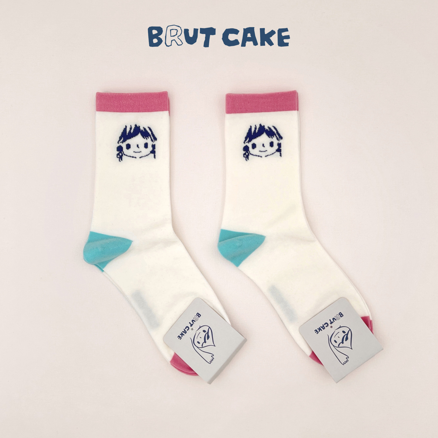 原创BrutCake可爱潮棉袜中筒袜