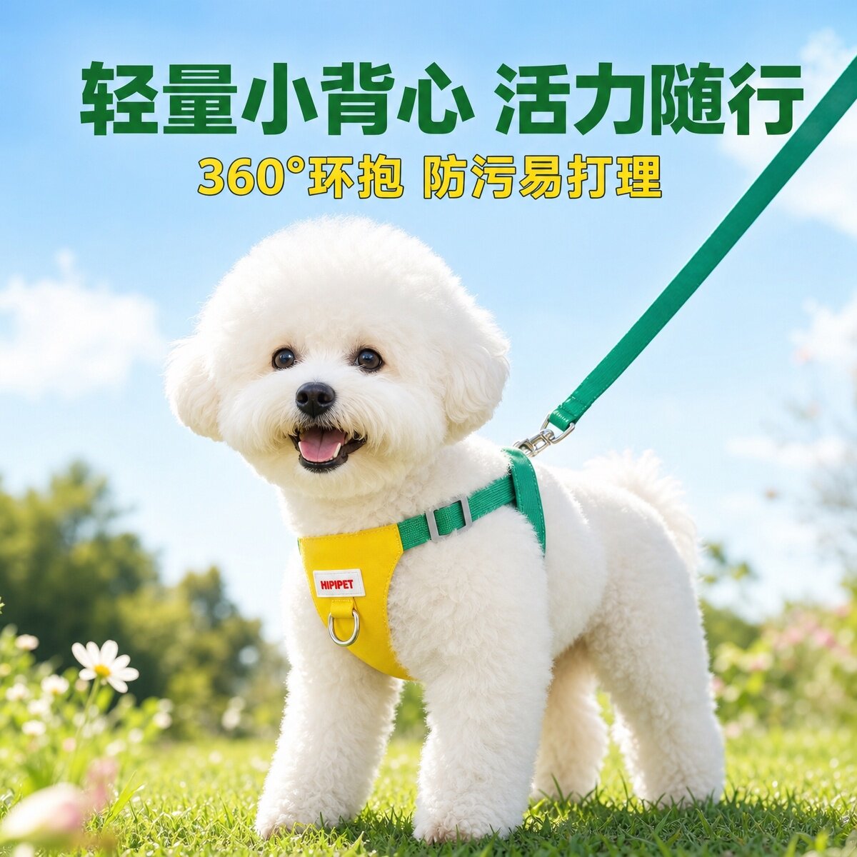 狗狗胸背牵引绳套装宠物背心式小型犬猫遛狗绳防挣脱出行遛狗绳子
