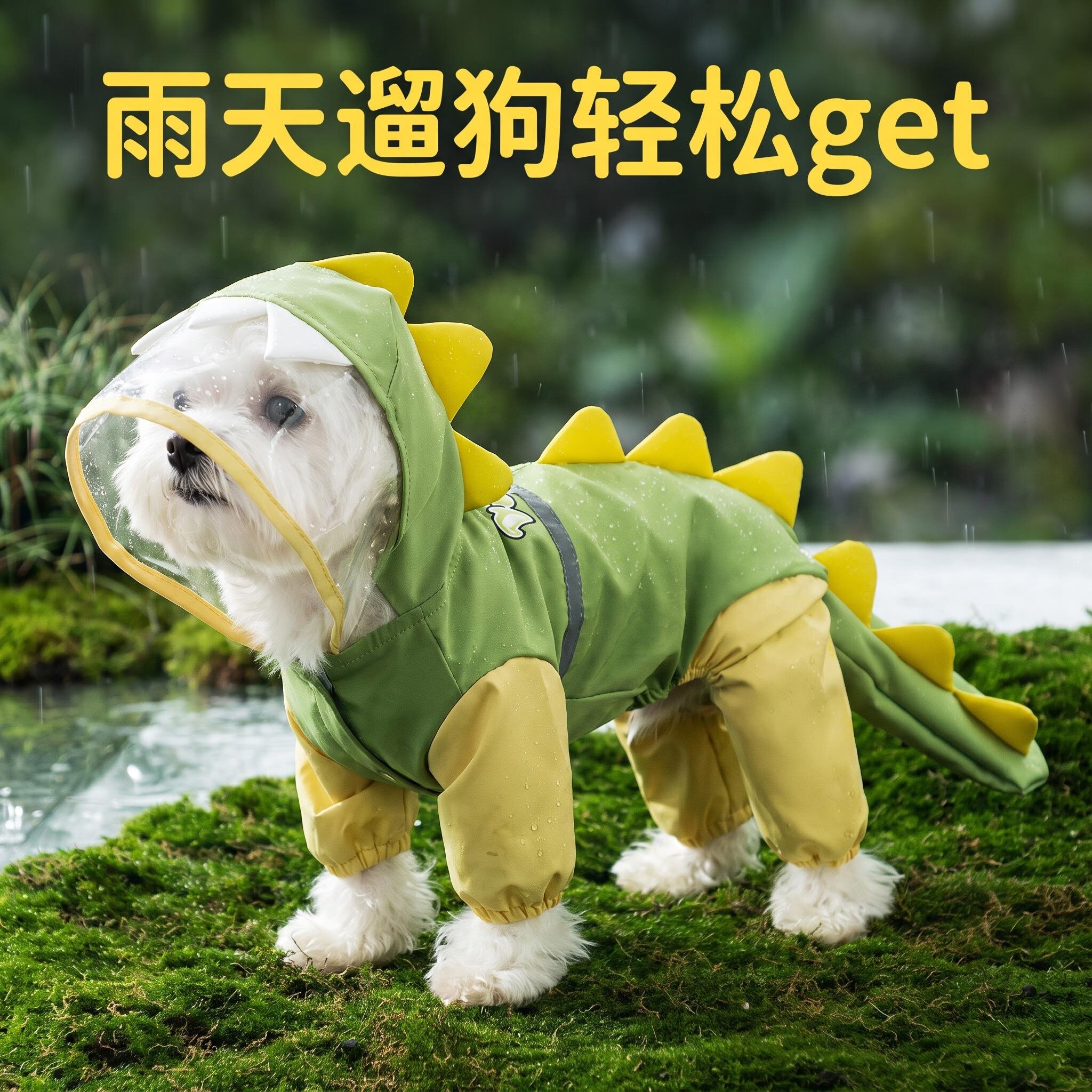 狗狗雨衣四角防水立体包尾