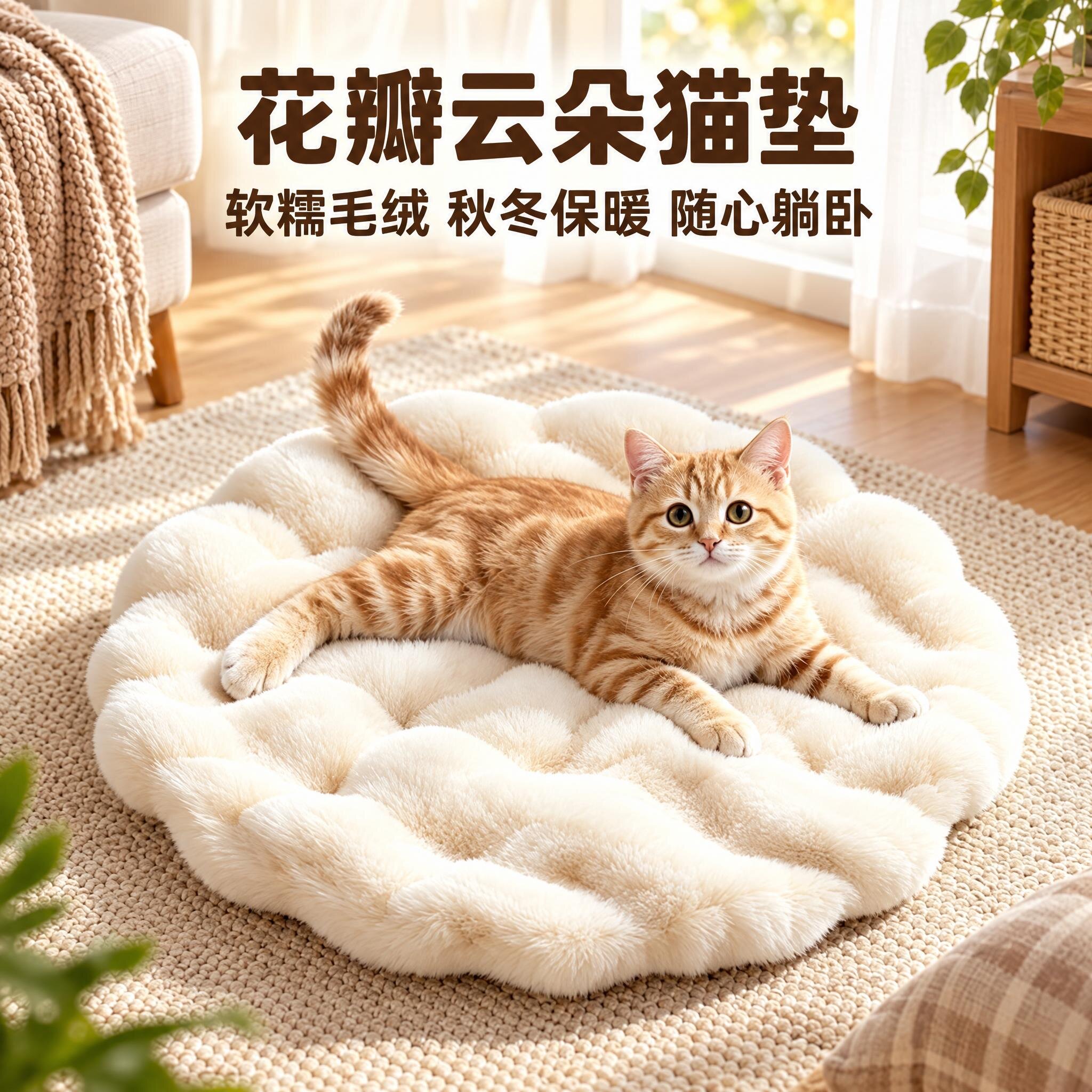 猫咪垫子椅子坐垫猫窝爬架保暖睡觉用狗窝垫太空舱宠物毛毯加厚