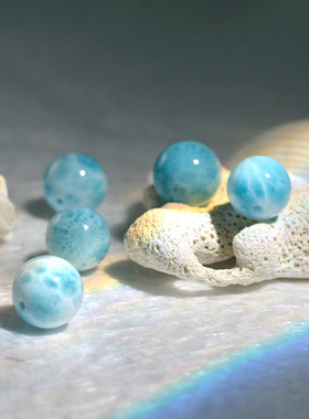 海纹石天然拉利玛手串散珠