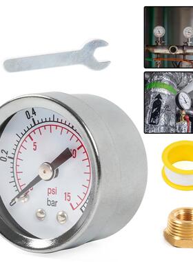 燃油配件8NPT8NPT3压力表0油压表汽车改装压力仪表-//15psi1接头