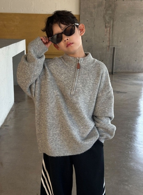 日本JGYPDM 2026新款春秋季儿童休闲针织衫保暖毛线衣羊毛衫男童